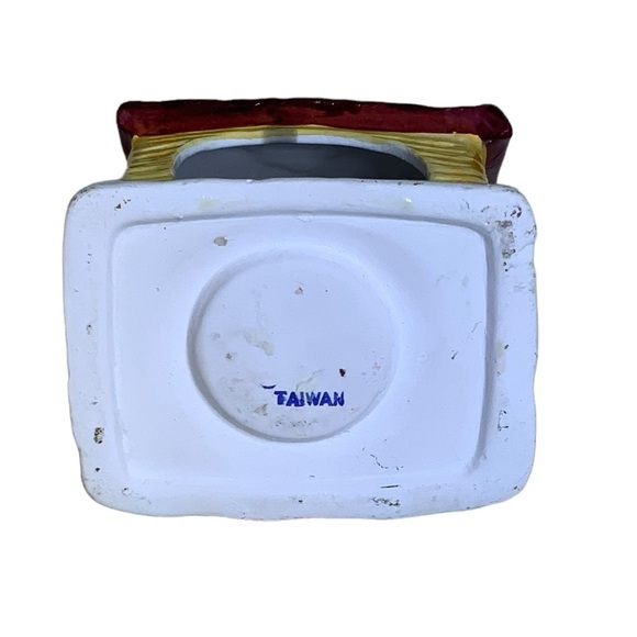 JSNY Vintage Holiday Schoolhouse Candle Holder Hand Painted Porcelain Ceramic - Picture 3 of 16